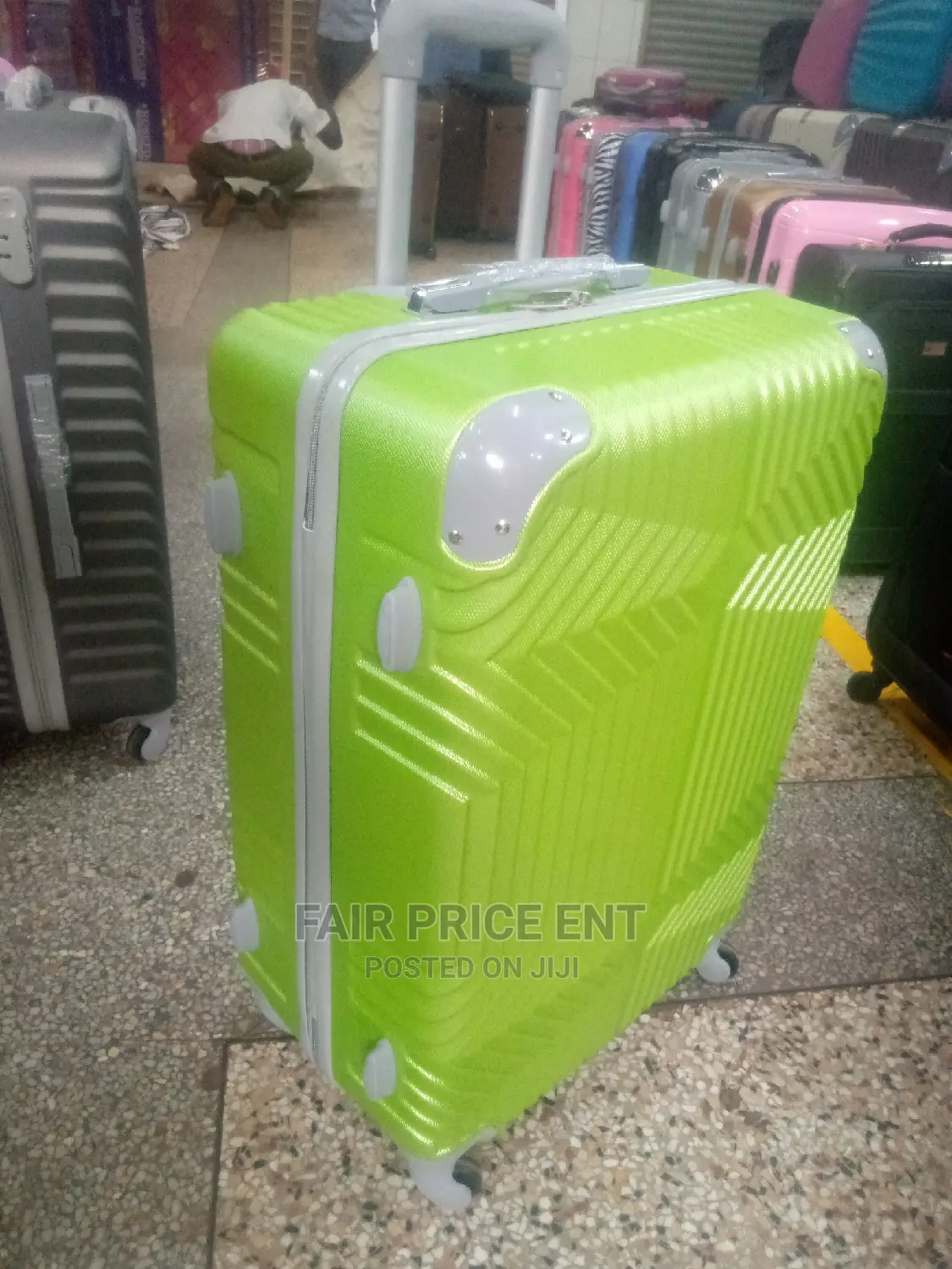 Vip Classy Plastic Suitcases.Large.( Green)