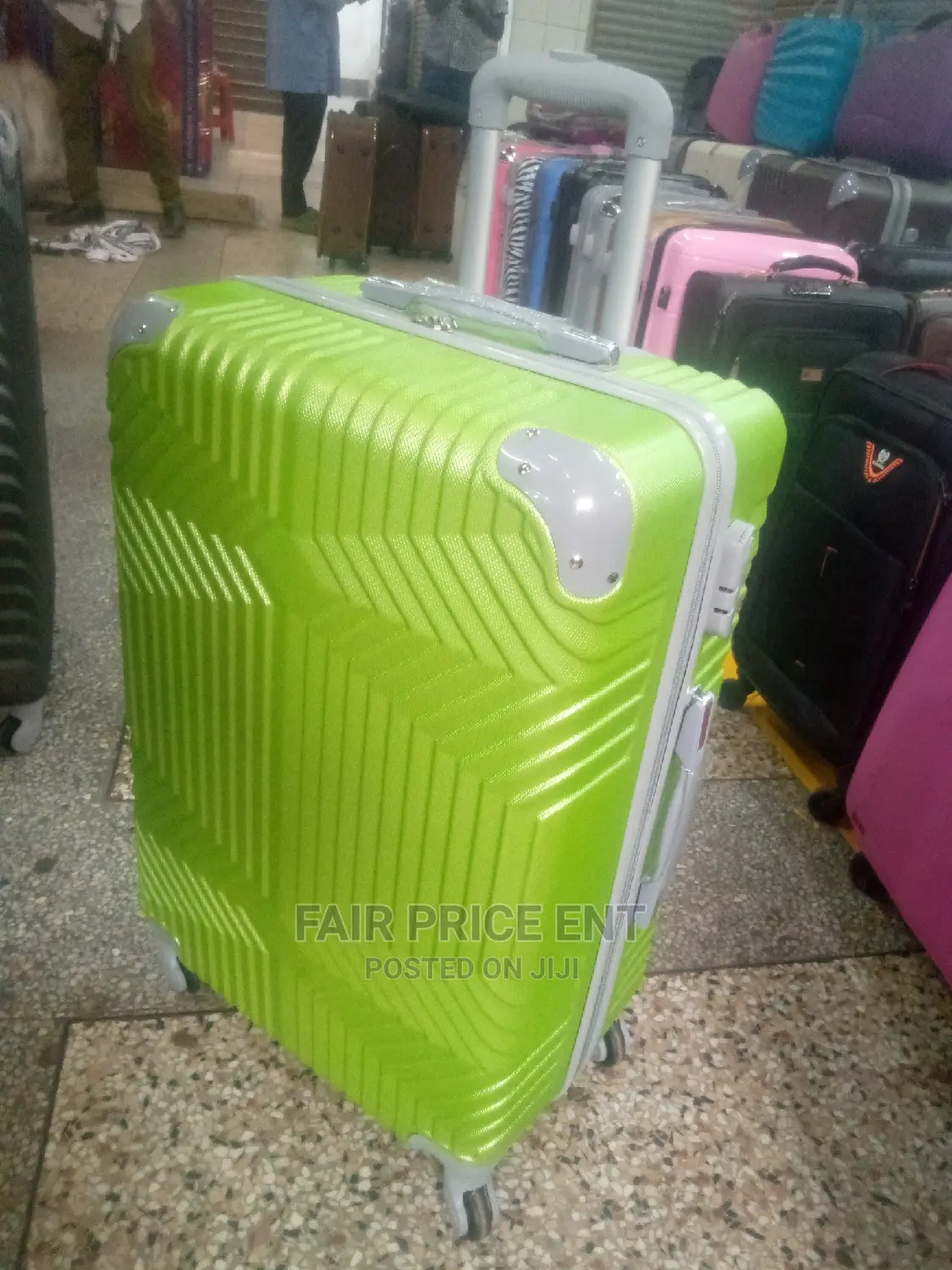Vip Classy Plastic Suitcases.Large.( Green)