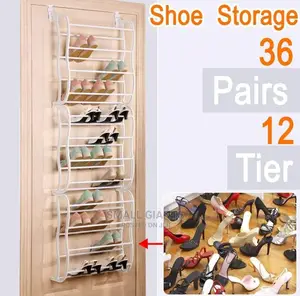 Over-the-Door Shoe Rack for 36 Pair Wall Hanging Closet