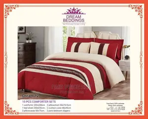 10pcs Executive Duvet Cover Set.6x6.( Red)
