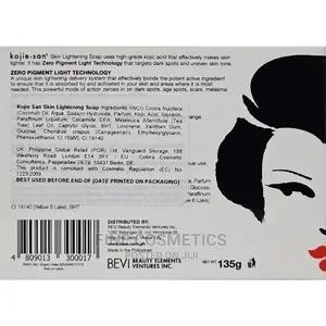 Authentic Kojie San VIP Zero Pigment Skin Lightening Soap UK