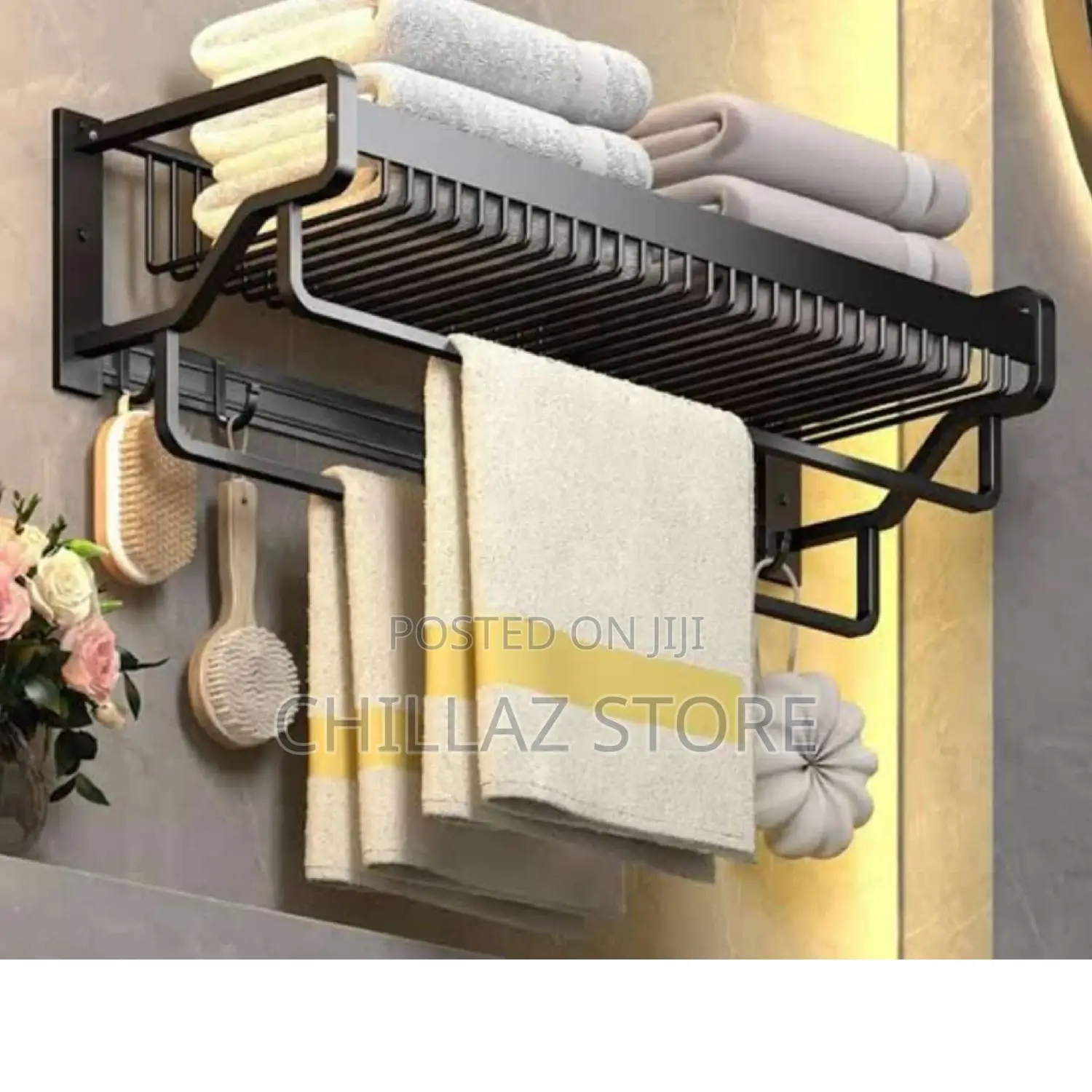 Modern Wall Mounted Bathroom Towel Holder Rack.