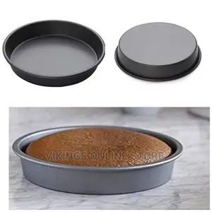 20cm Nonstick Round Cake Baking Pan Mould Tray, Black