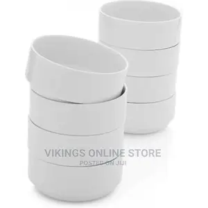 6 PCS of Sauce Food, Soup Cereal Serving Bowls – White