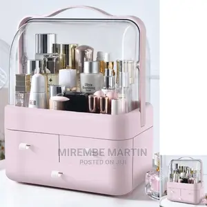 Pink Makeup Storage Rack Organizer