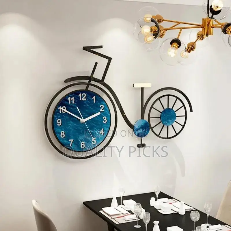 Modern 3D Acrylic Silent Bike Wall Clock