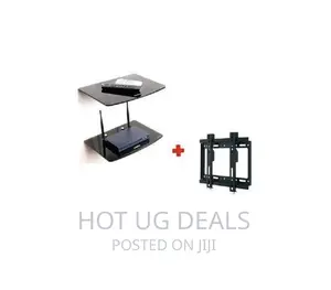 2 PCS Decoder/ DVD Wall Mount Rack + TV 14"-42" Wall Bracket
