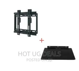 2 PCS Decoder/ DVD Wall Mount Rack + TV 14"-42" Wall Bracket