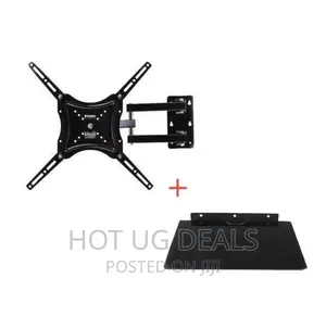Home Design Pack of TV Wall Mount+Decoder or DVD Mount-Black