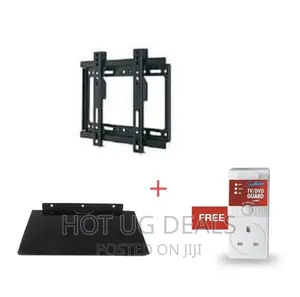Pack of TV Wall Mount + DVD/Decoder Mount +Free Tv Guard