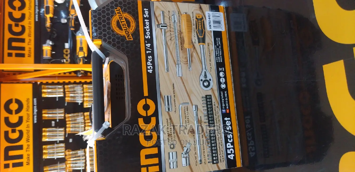 INGCO 45pcs Socket Wrench Set/Spanner/Ratchet Wrench Set