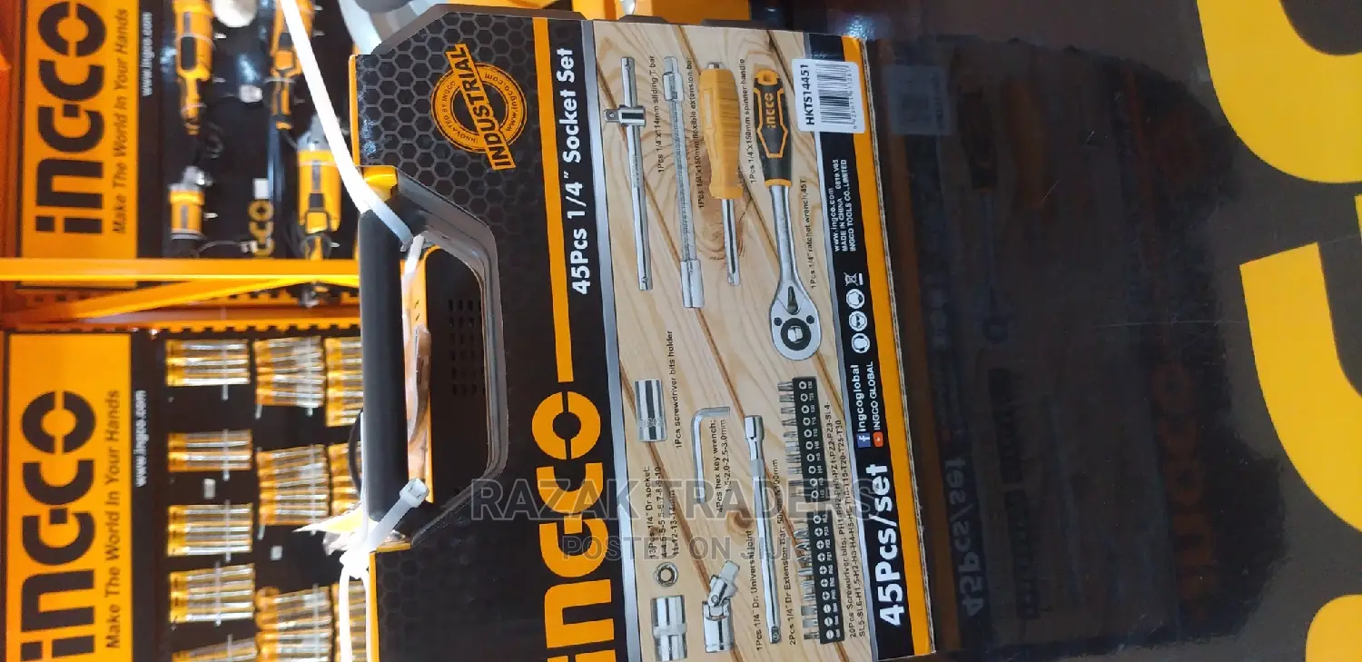 INGCO 45pcs Socket Wrench Set/Spanner/Ratchet Wrench Set