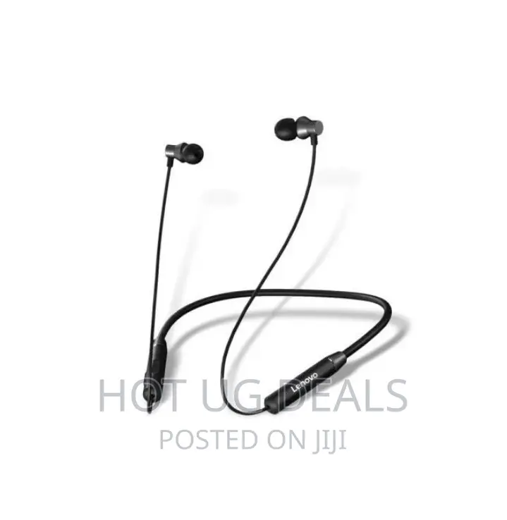 Lenovo Neckband Wireless Bluetooth Neckband Magnetic - Black