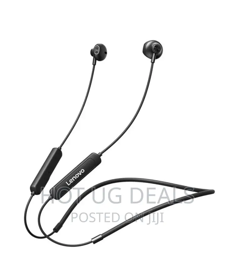 Lenovo Neckband Wireless Bluetooth Neckband Magnetic - Black