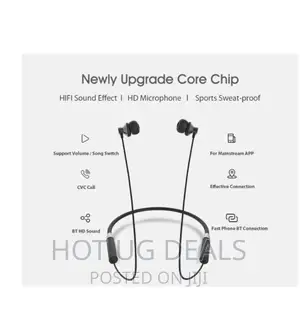 Lenovo Neckband Wireless Bluetooth Neckband Magnetic - Black