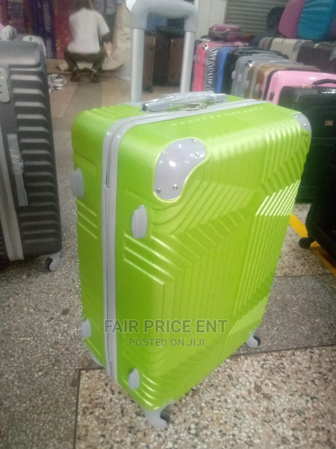 Original Plastic Suitcase.Extra Large.( Green)