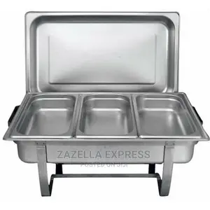 Original Triple Food Warmer/Chaffing Dish 9.5l- Silver