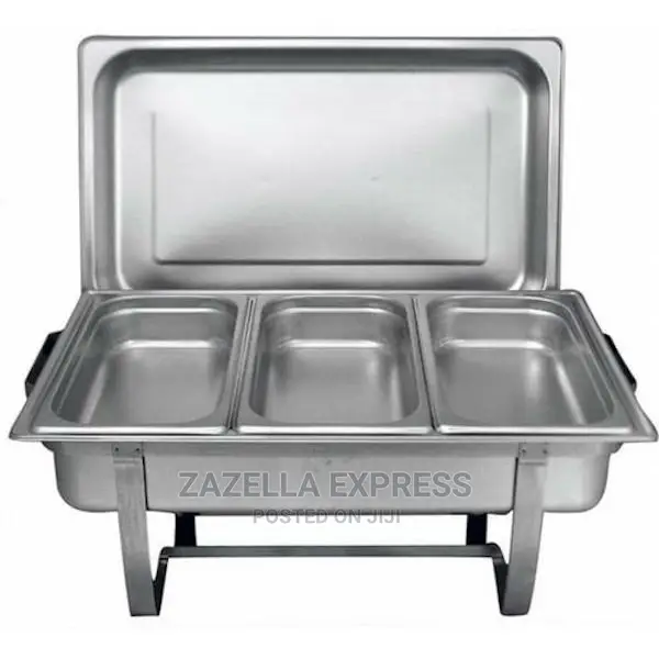 Original Triple Food Warmer/Chaffing Dish 9.5l- Silver
