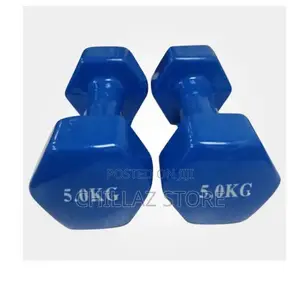 Pair of 5.0kg Vinyl Dumbbells.