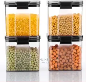 700ml 4-Piece Plastic Transparent Plain Storage Box
