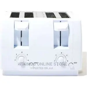 Saachi 4 Slice Stainless Steel Bread Toaster – White