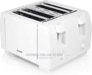 Saachi 4 Slice Stainless Steel Bread Toaster – White