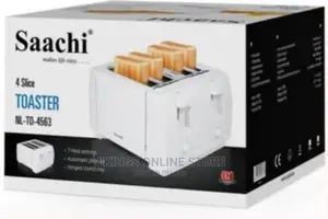 Saachi 4 Slice Stainless Steel Bread Toaster – White