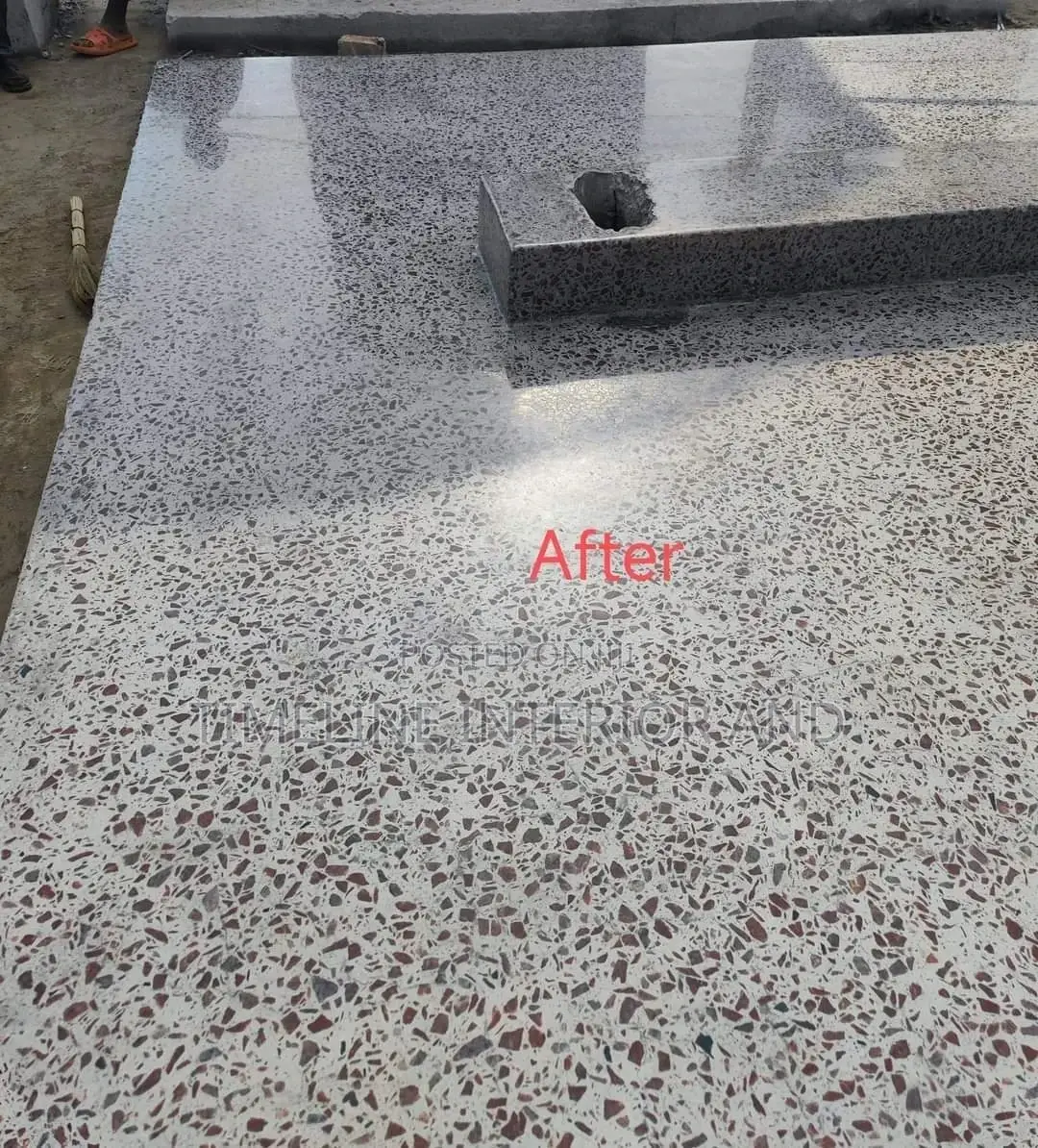Terrazzo Flooring Before and After.