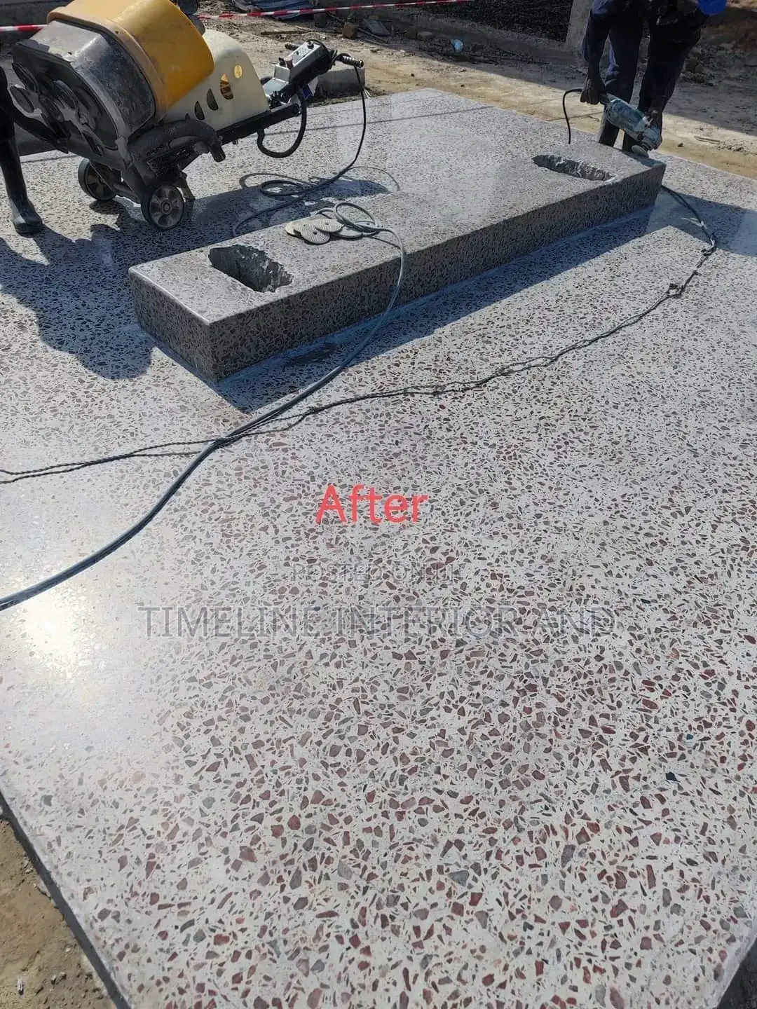 Terrazzo Flooring Before and After.
