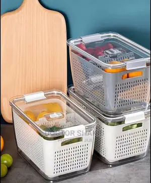 2 in 1 Fridge Drain Basket and Storage Containers