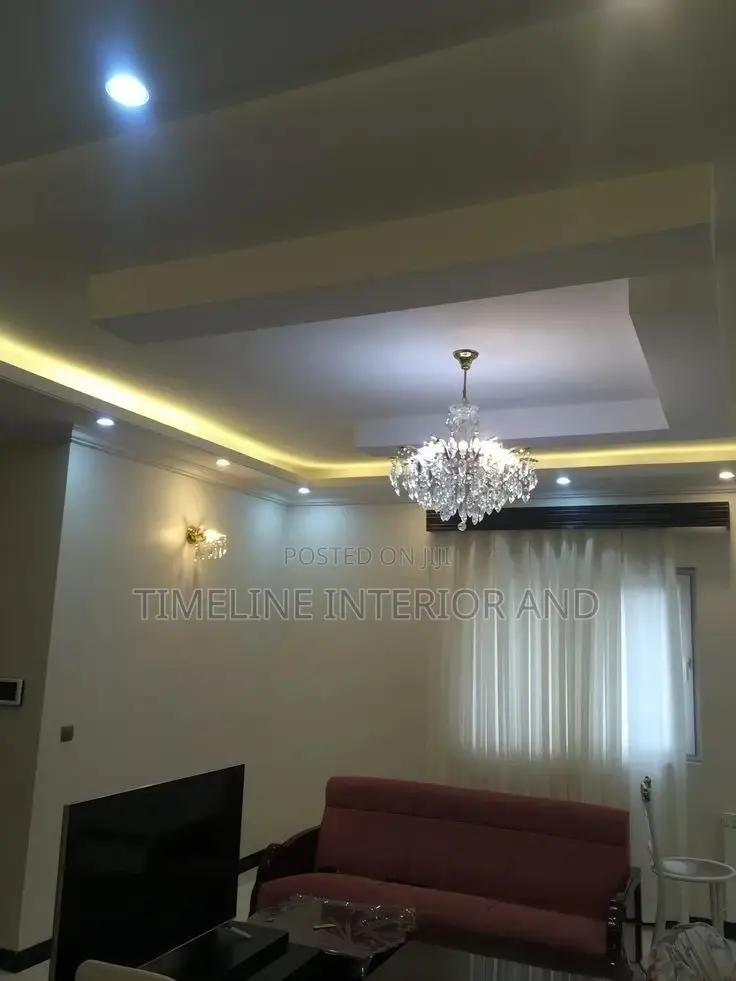 Executive Living Room Gypsum Ceiling and Lighting.