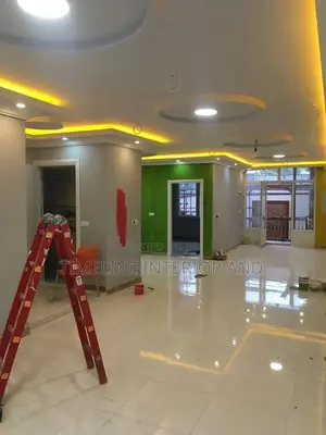 Executive Living Room Gypsum Ceiling and Lighting.