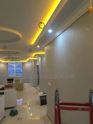 Executive Living Room Gypsum Ceiling and Lighting.