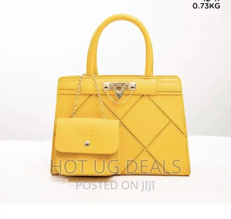 Ladies Classic Handbags - Yellow
