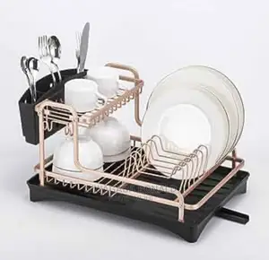 Stainless Aluminium Dish Drying Rack Kitchen Organizer