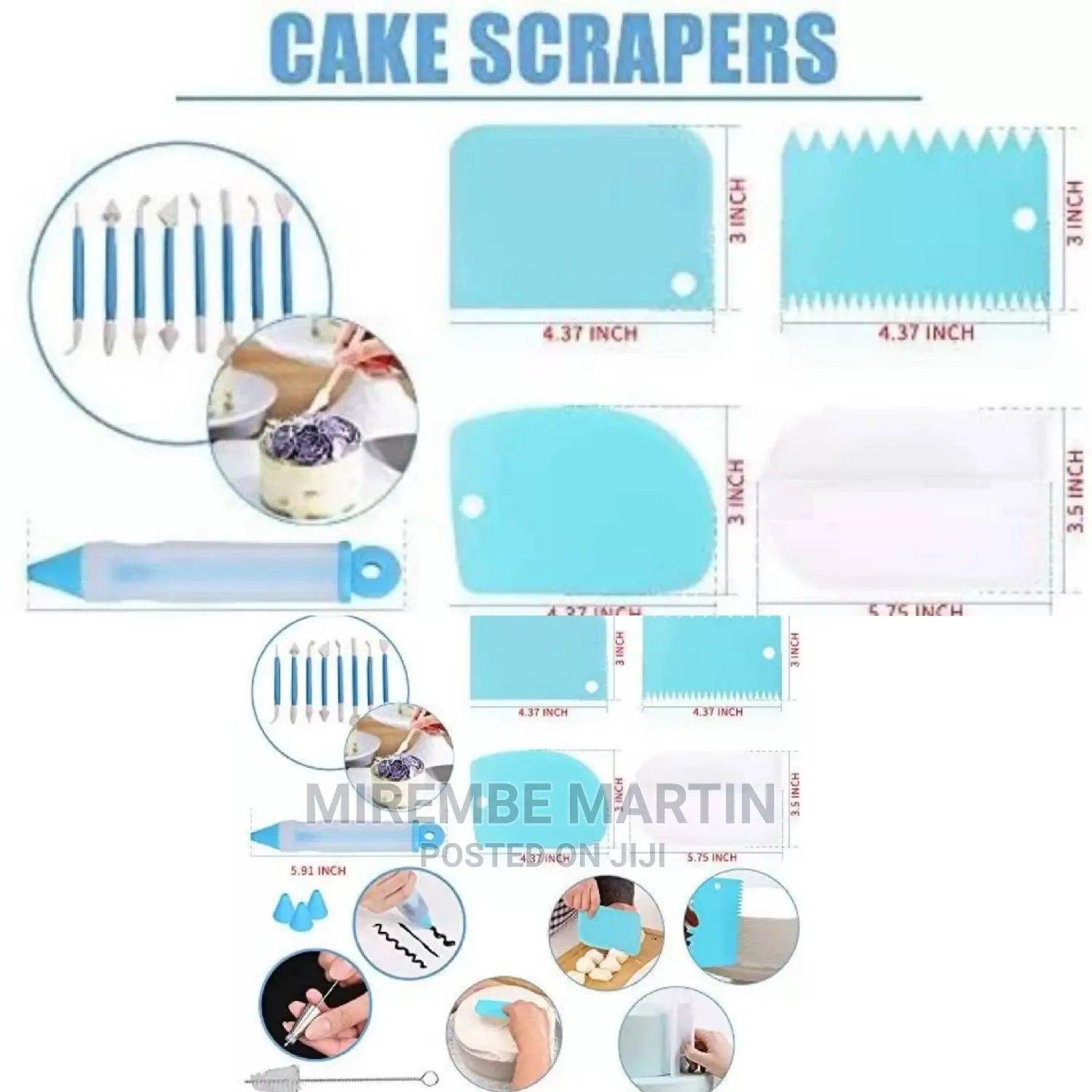 Plastic Cake Scrapers