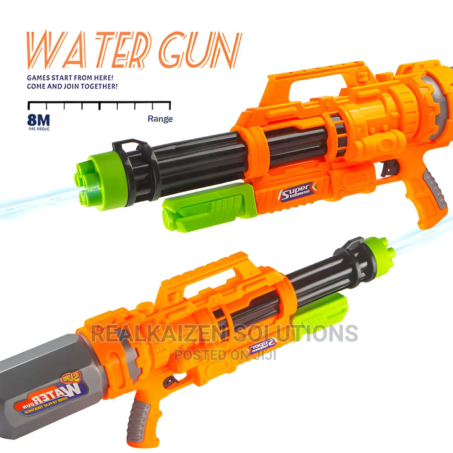 SUPERCOOL 1150ml Orange 8meter Distance Water Gun