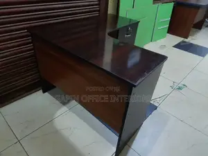 Brown L Shaped Table