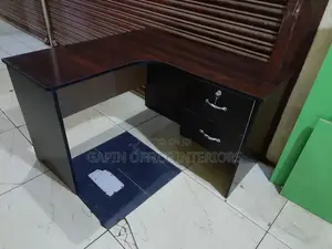 Brown L Shaped Table