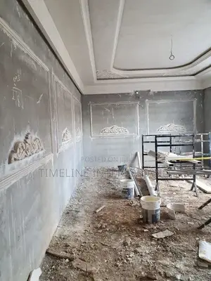 Gypsum Boards Ceiling at Skimming Stage.