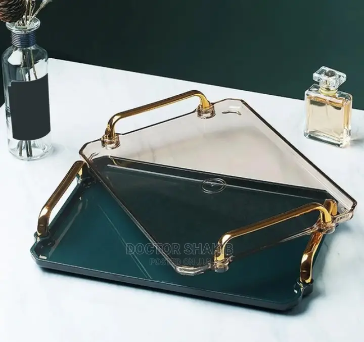 Acrylic Serving Tray With Handles