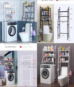 Metallic 3 Tier Toilet Rack/Bathroom Rack With Towel Holder