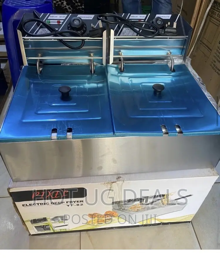 L Double Deep Fryer 12l – Stainless Silver