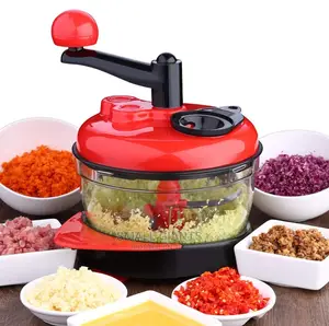 Manual Vegetable Cutter, 4 Blades, Multi-Functional Mixer
