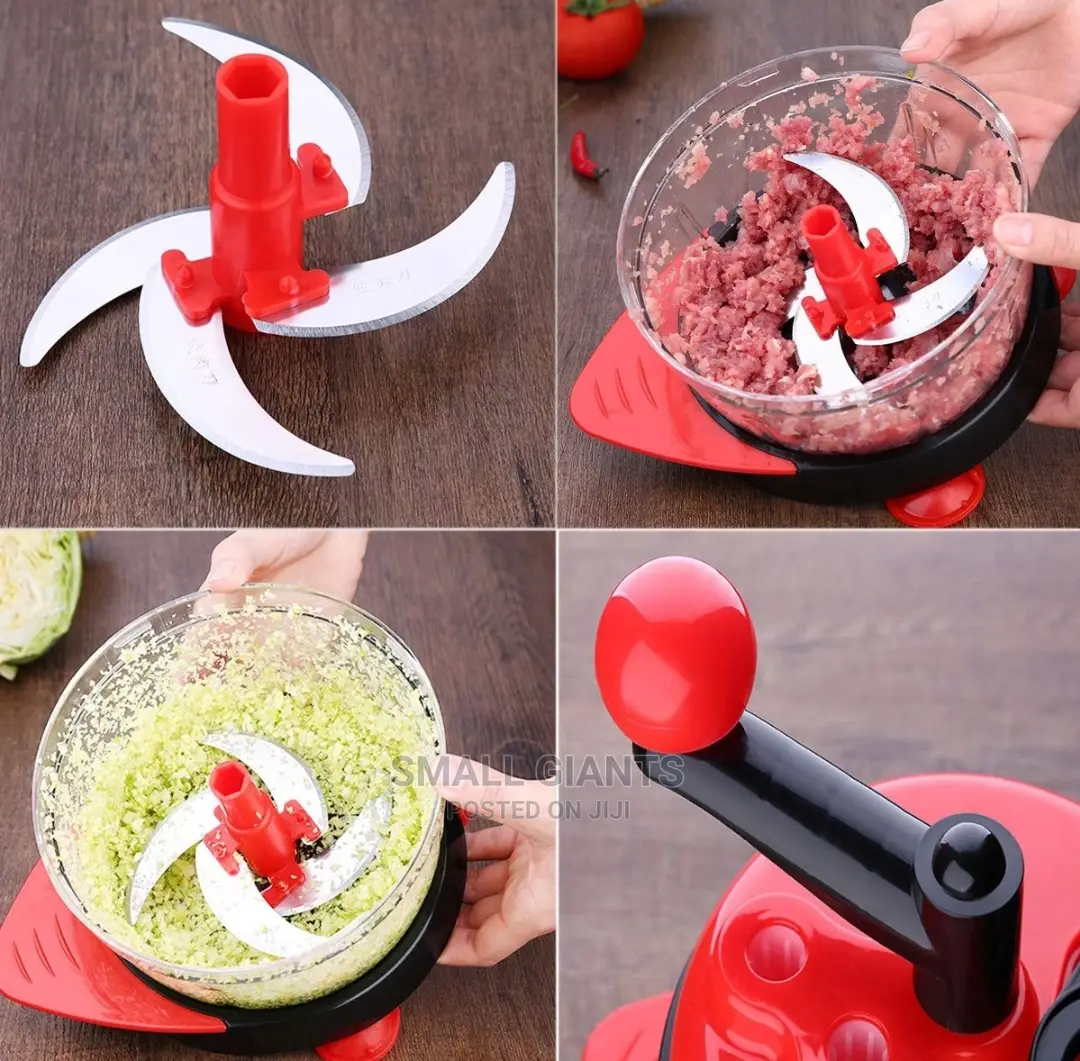 Manual Vegetable Cutter, 4 Blades, Multi-Functional Mixer