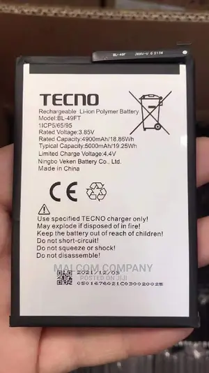 Original Tecno Batteries