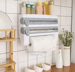 4 in 1 Kitchen Cling Film Holder and Cutter