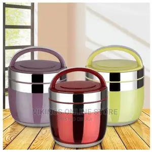 2 Layer Portable Steel Insulated Food Thermal Container