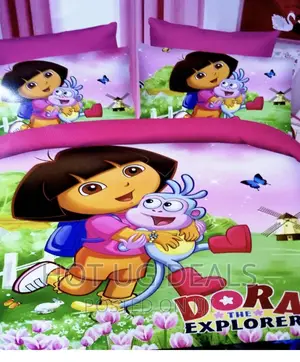 3pcs 4x6 Dora the Explorer Themed Kids Duvet-Multicolor