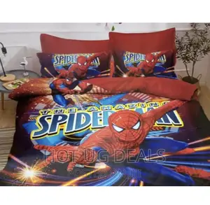 3pcs 4x6 Spiderman Themed Kids Duvet Set-Multicolor